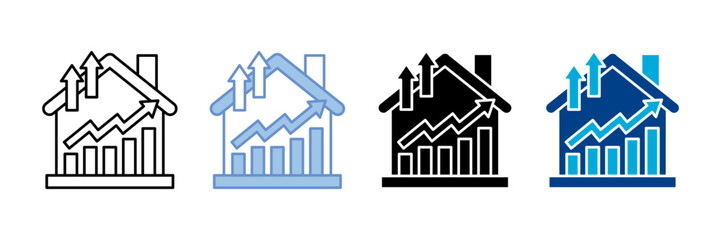 Growth Icon Set Multiple Style Collection