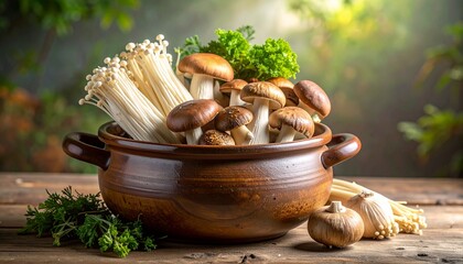 秋の味覚、きのこ鍋