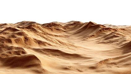 Desert landscape with wavy dunes