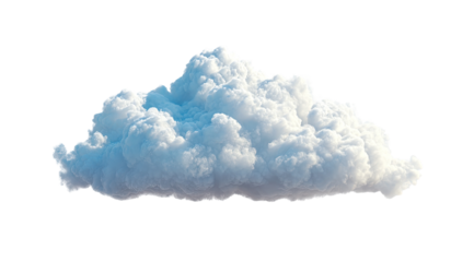 Fluffy cumulus cloud against black