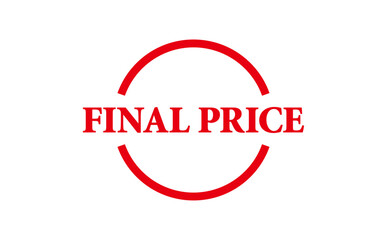 FINAL PRICE - FINAL PRICE text written on Red Rubber Stamp 
