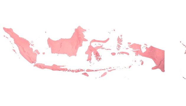 Watercolor Map of Indonesia - A Detailed Geographic Representation.