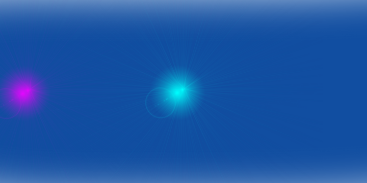 Lens flare and light beam effect on blue background for graphic and design element with bright shining light glow - Powered by Adobe