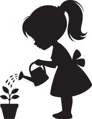 A young Girl happily plants a small tree in the ground using a red shovel, demonstrating environmental care and connection with nature.
By Azad