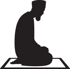 Islamic man praying Muslim Prayer