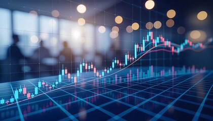 Abstract forex graph illustrating economy, trading, and business development trends