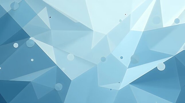 Stylish abstract background made of layered geometric shapes with gradients, triangles, circles, and polygons in cool blue and gray tones, modern tech vector design.