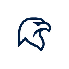 Eagle profile linear mark logo