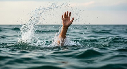 Drowning Victim's Hand Reaching Out of the Water A Desperate Plea for Help