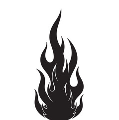 "Minimalist Flame Graphic for Energy Concepts"
