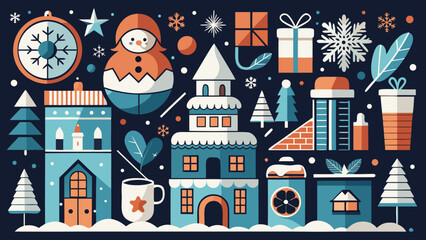 seamless pattern with houses