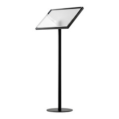 Elegant metal directional sign, perfect for guiding visitors, featuring a transparent display case, ideal for announcements and information, suitable for lobbies and events