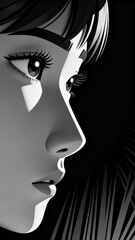 black and white portrait