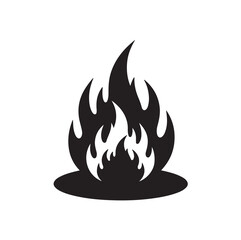 "Modern Flame Silhouette for Branding or UI Design"