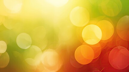 Abstract background features a vibrant bokeh effect with soft, out-of-focus circles, seamlessly blending warm hues of yellow, orange, and red with hints of green, creating a visually appealing and...