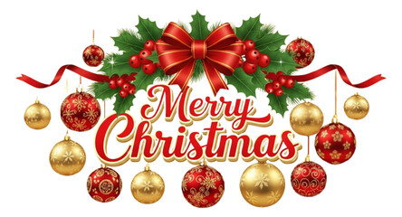 christmas wreath with red ribbon