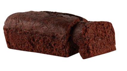 Chocolate Baked Bread cut out isolated transparent background