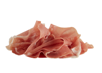 Smoked Bacon Ham cut out isolated transparent background