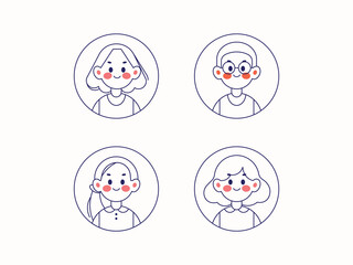 Line Art Avatar Set