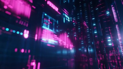 Digital data stream visualizing network and communication technology - Powered by Adobe