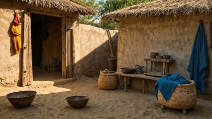 indian village hut house