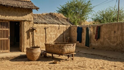indian village hut house