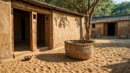 indian village hut house