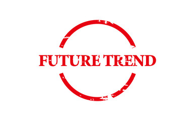 FUTURE TREND - Red Rubber Stamp with text FUTURE TREND
