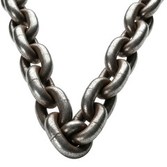 Obraz premium Heavy metal chain isolated on transparent background