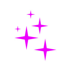 Obraz premium Purple Sparkle Star Icon Vector illustration