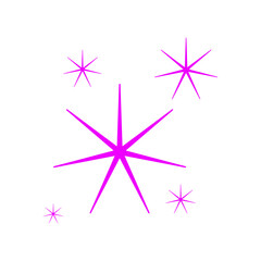 Purple Sparkle Star Icon Vector illustration