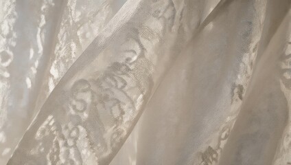 Obraz premium Delicate Floral Lace Fabric with Soft, Ethereal Light.
