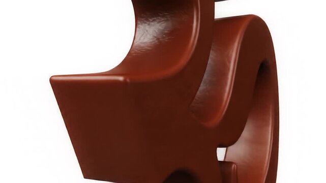 Close-up texture of a smooth, dark brown, glossy material with some rough patches