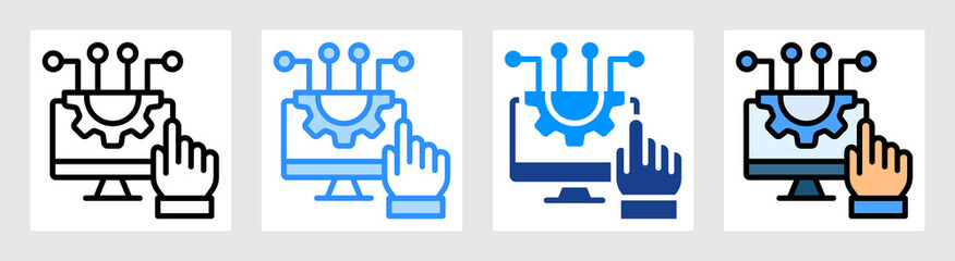 Digitalization Icon Collection Set Multiple Style