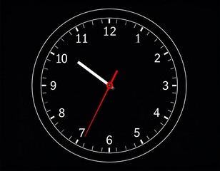 black clock isolated on white