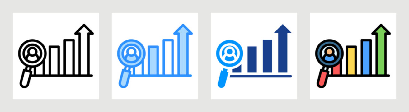 Competitor Analysis Icon Collection Set Multiple Style