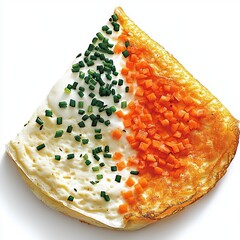 Savory Crepe with Carrot and Chive Garnish