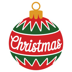 christmas ball on white background