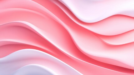 Soft Gradient Pink and White Waves Abstract Background