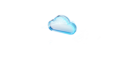 Modern cloud computing concept with sleek design and ethereal glow, ideal for tech startups and innovative data solutions, showcasing seamless connectivity and digital transformation for business