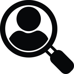 Human resource icon, Containing leadership, people, Black color