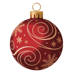 Fototapeta premium red christmas ball