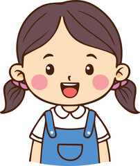 Hand Drawn Happy Kid Smile Vector Illustration