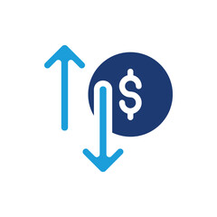 currency exchange colored icon vector design good for web or mobile app
