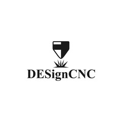 CNC machine illustration logo design, abstract, laser beam sparks, laser cutting, metalworking, element, machining, computer, stainless, modern, industrial, engineering, symbol, sign, laser, cutting