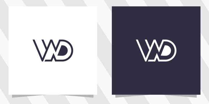 letter wd dw logo design
