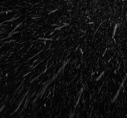 Textured Rain Overlay with Angled Particle Distribution - High-Quality Weather Effect for Professional Video and Film. Detailed Rainfall Texture with Dynamic Water Particle Movement and Authentic Atmo