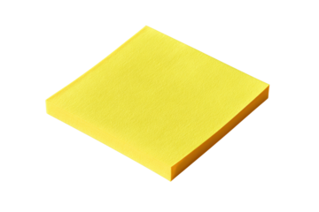 Stack of bright yellow paper sticky notes on black background image