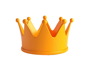 Gold crown with spherical toppers, 3D rendered on black