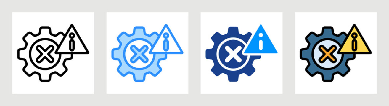 Misconfiguration Icon Collection Set Multiple Style